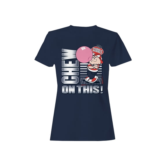 Officially Licensed Dubble Bubble Chew On This Bubble Fun Women's T-shirt