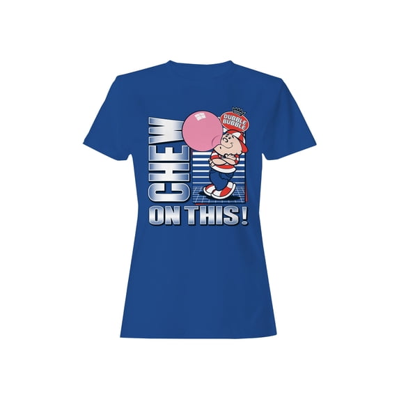 Officially Licensed Dubble Bubble Chew On This Bubble Fun Women's T-shirt