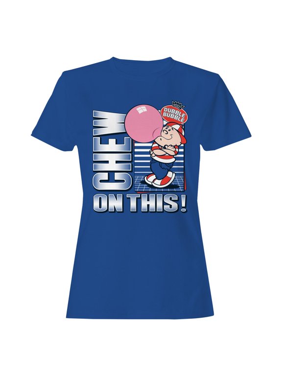 Officially Licensed Dubble Bubble Chew On This Bubble Fun Women's T-shirt