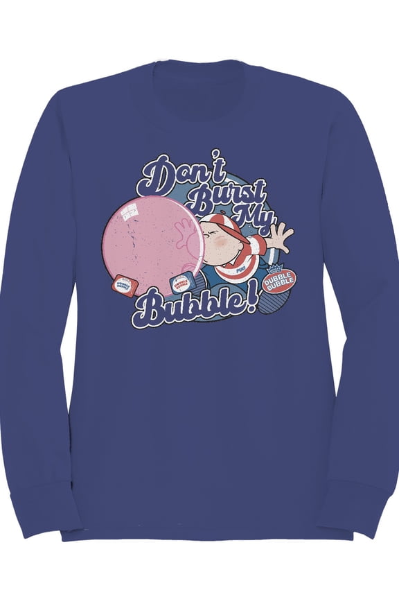 Officially Licensed Dubble Bubble Don't Burst My Bubble - Retro Design Men's Sweatshirt