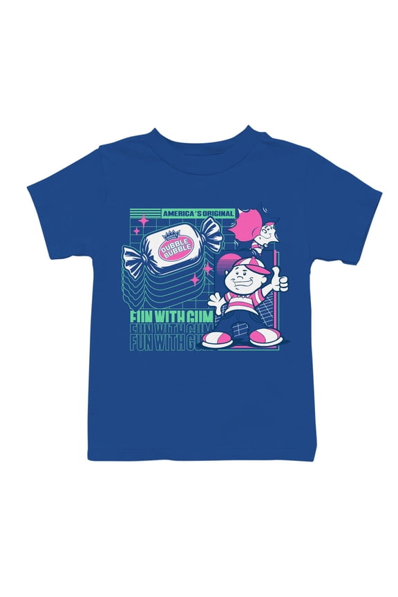 Officially Licensed Dubble Bubble Fun with Gum Design Youth's T-shirt