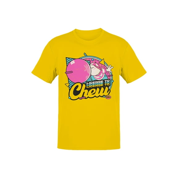 Officially Licensed Dubble Bubble License to Chew Bubble Gum Men's T-shirt