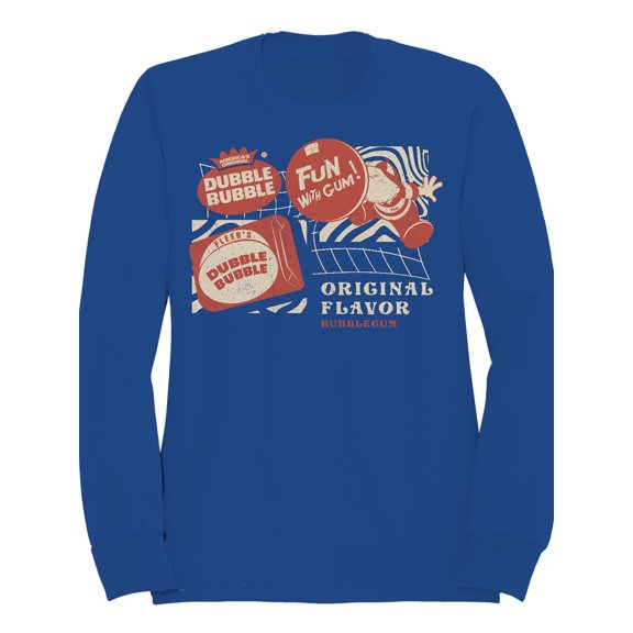 Officially Licensed Dubble Bubble Retro Gum Packaging Design Men's Sweatshirt
