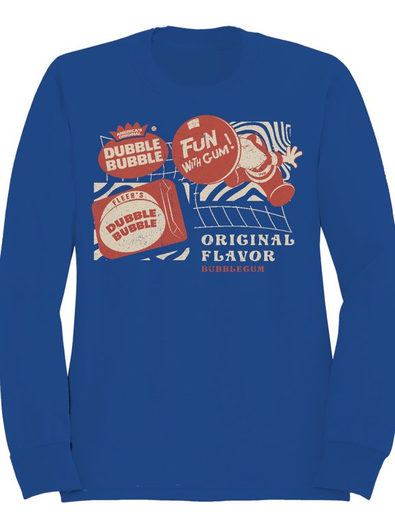 Officially Licensed Dubble Bubble Retro Gum Packaging Design Men's Sweatshirt