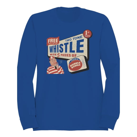 Officially Licensed Dubble Bubble Retro Whistle Ad Men's Sweatshirt