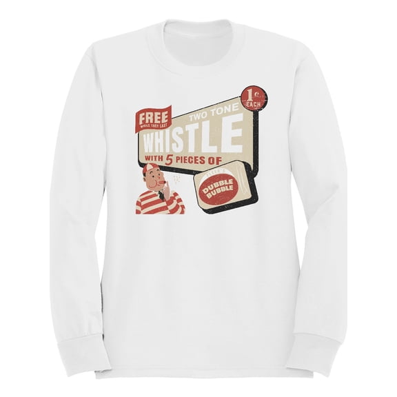 Officially Licensed Dubble Bubble Retro Whistle Ad Men's Sweatshirt