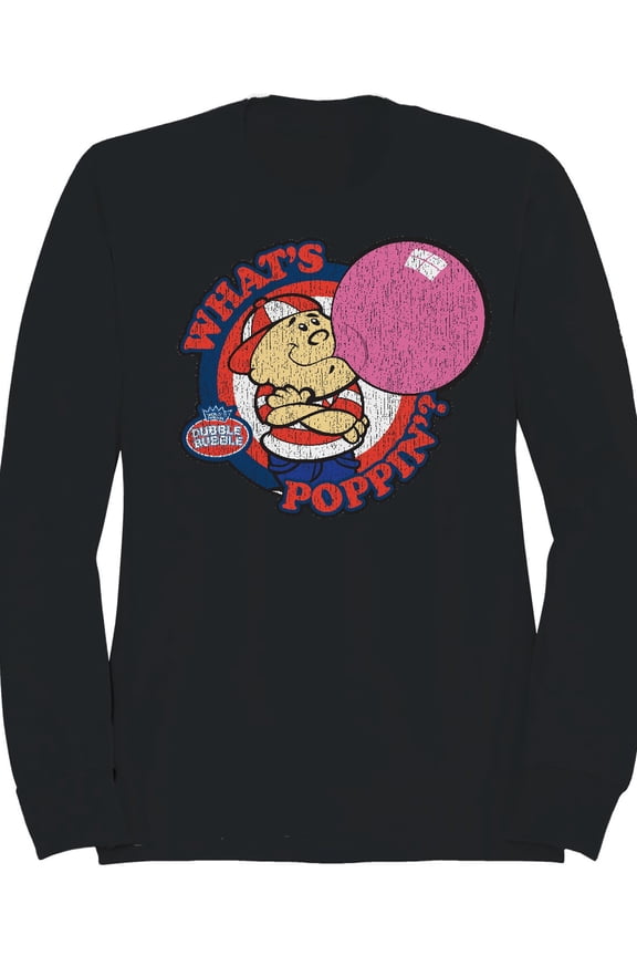 Officially Licensed Dubble Bubble What's Poppin' Vintage Bubble Gum Men's Sweatshirt