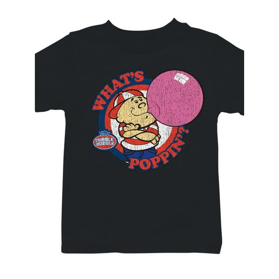 Officially Licensed Dubble Bubble What's Poppin' Vintage Gum Cartoon Youth's T-shirt