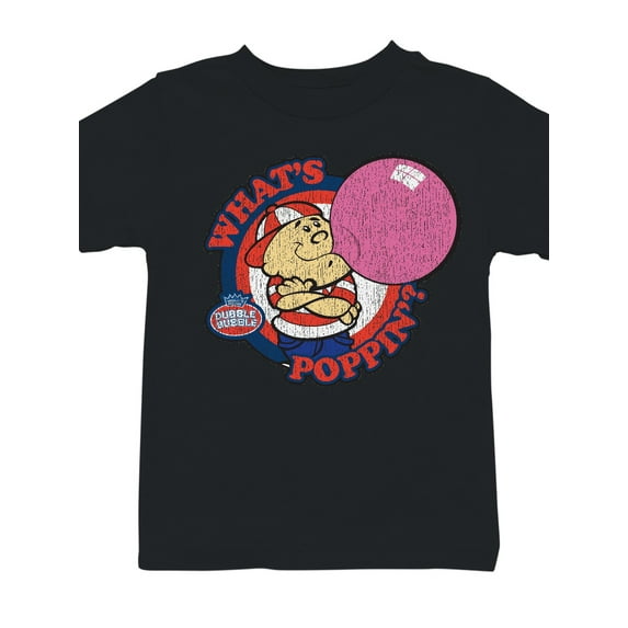 Officially Licensed Dubble Bubble What's Poppin' Vintage Gum Cartoon Youth's T-shirt