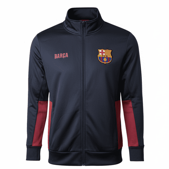 Officially Licensed FC Barcelona by HKY Sportswear Full Zip Track Jacket, Men's