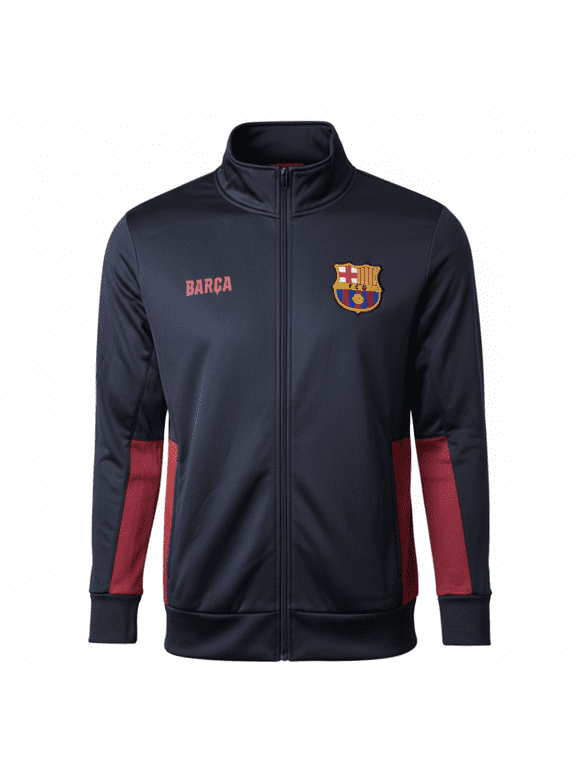 Officially Licensed FC Barcelona by HKY Sportswear Full Zip Track Jacket, Men's