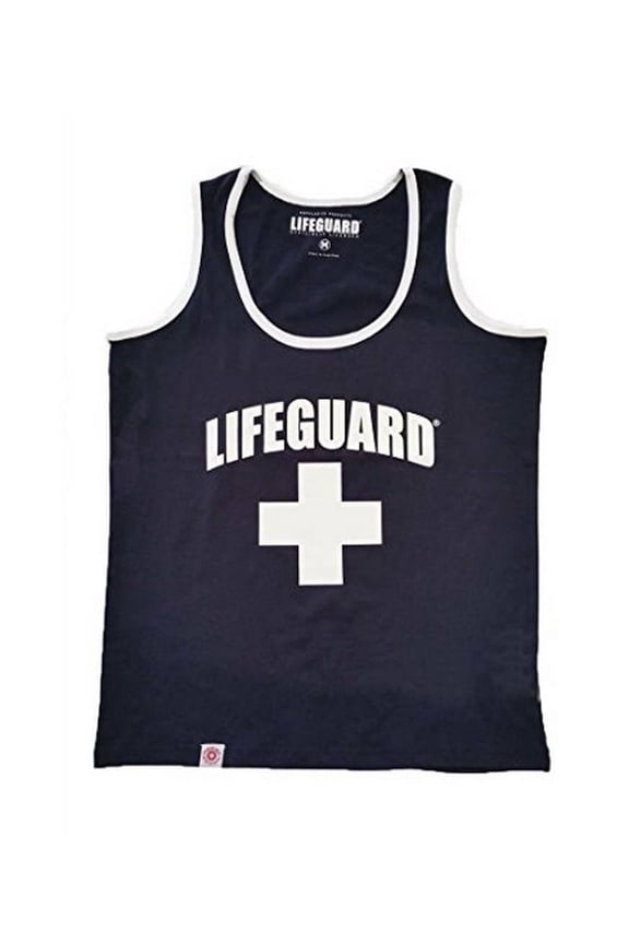 Officially Licensed Guys LIFEGUARD Muscle Tank with Contrast Piping Edge 100% cotton for Men