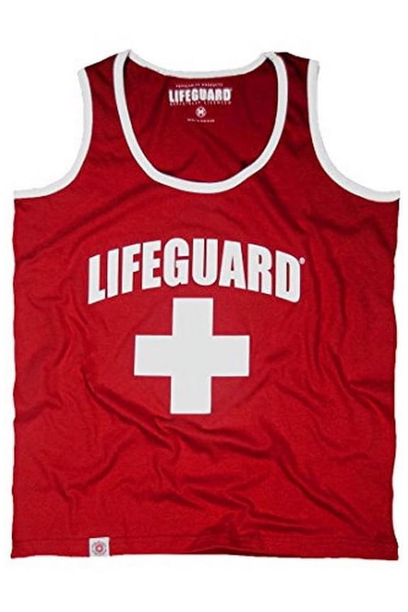 Officially Licensed Guys LIFEGUARD Muscle Tank with Contrast Piping Edge 100% cotton for Men