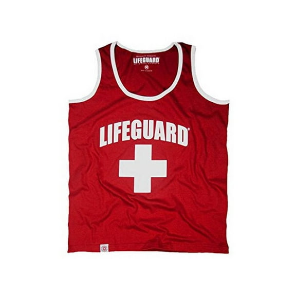 Officially Licensed Guys LIFEGUARD Muscle Tank with Contrast Piping Edge 100% cotton for Men