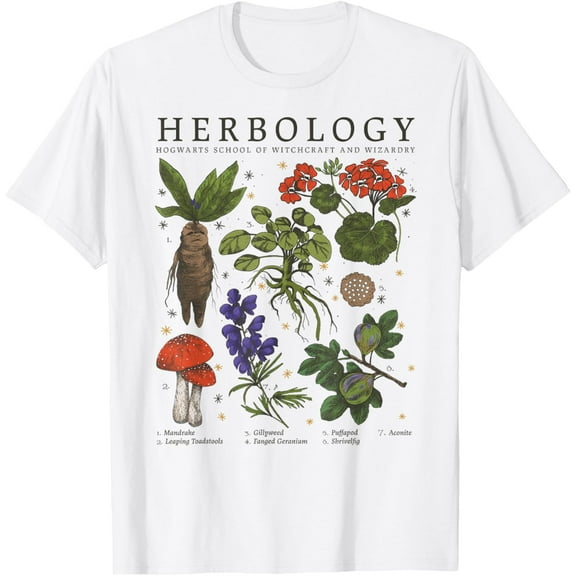 Officially Licensed Harry Potter Herbology Plants T-Shirt