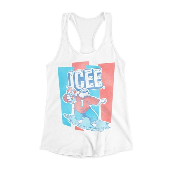 Officially Licensed Icee Polar Bear Surfing Chill Women's Racerback Tank