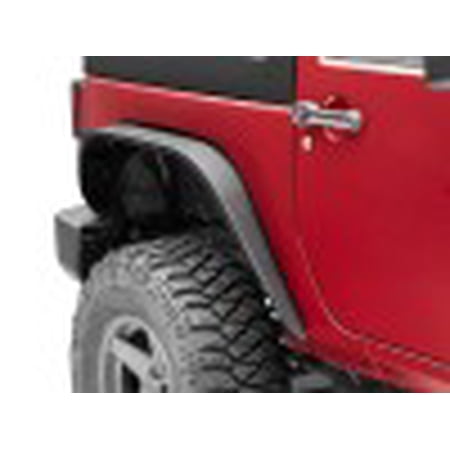 Officially Licensed Jeep 07-18 Jeep Wrangler JK Slim Fender Flares w/ Jeep Logo- Rear