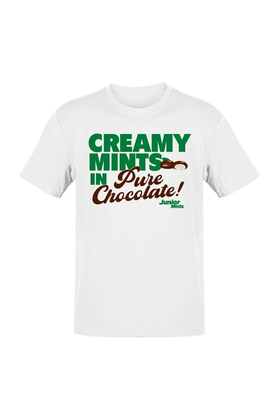 Officially Licensed Junior Mints Creamy Mints in Pure Chocolate Men's T-shirt