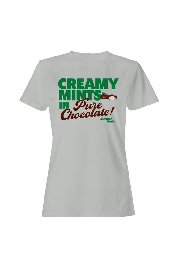 Officially Licensed Junior Mints Creamy Mints in Pure Chocolate Women's T-shirt
