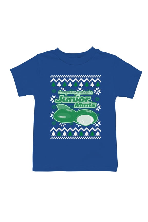 Officially Licensed Junior Mints Minty Holiday Design Youth's T-shirt