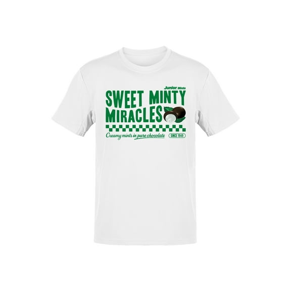 Officially Licensed Junior Mints Sweet Minty Miracles Design Men's T-shirt