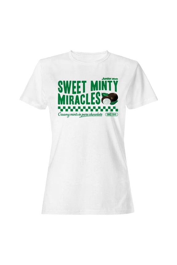 Officially Licensed Junior Mints Sweet Minty Miracles Design Women's T-shirt