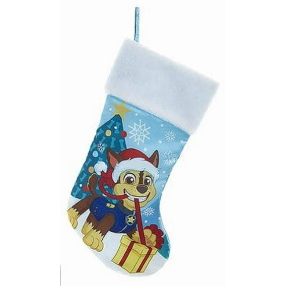 Officially Licensed Kurt Adler 19" Patrol Pup With Presents Holiday Stocking, Chase