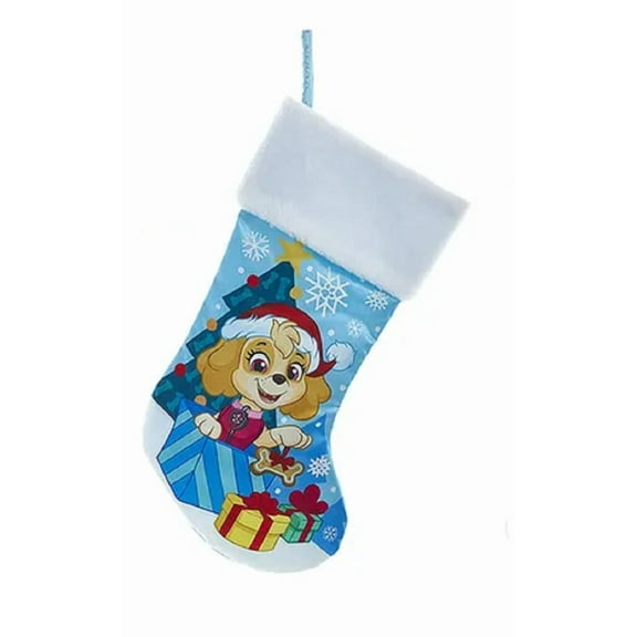 Officially Licensed Kurt Adler 19" Paw Patrol Pup With Presents Stocking, Skye