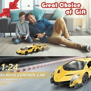 Officially Licensed Lamborghini Remote Control Car,124 Scale Lambo Model Cars with Lights, Lamborghini Toy Car RC Cars Christmas Birthday Gift for Boys Age 3 4-7 8-12 Year Old Kids Toys