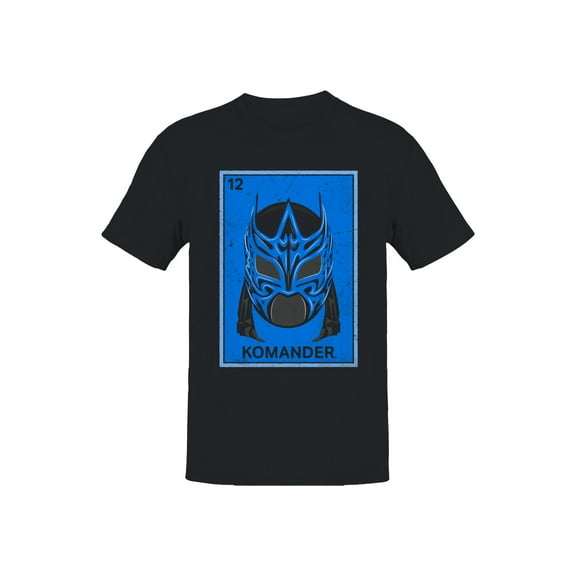 Officially Licensed Legends Of Lucha Libre Blue Luchador Mask Design Men's T-shirt