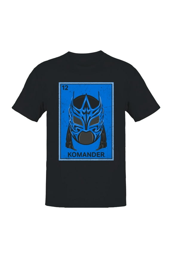 Officially Licensed Legends Of Lucha Libre Blue Luchador Mask Design Men's T-shirt