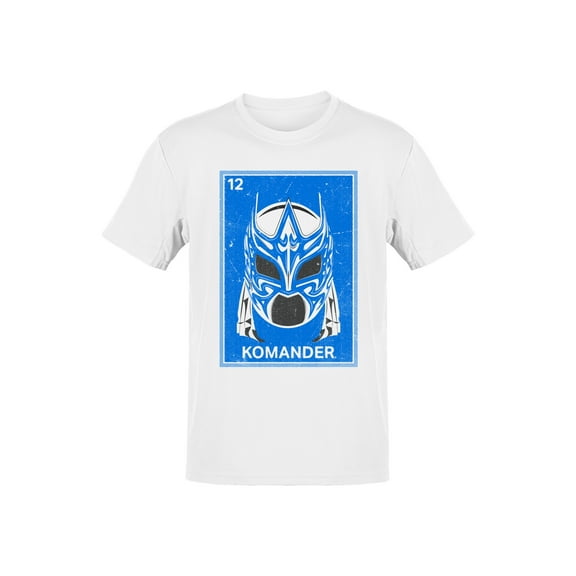 Officially Licensed Legends Of Lucha Libre Blue Luchador Mask Design Men's T-shirt