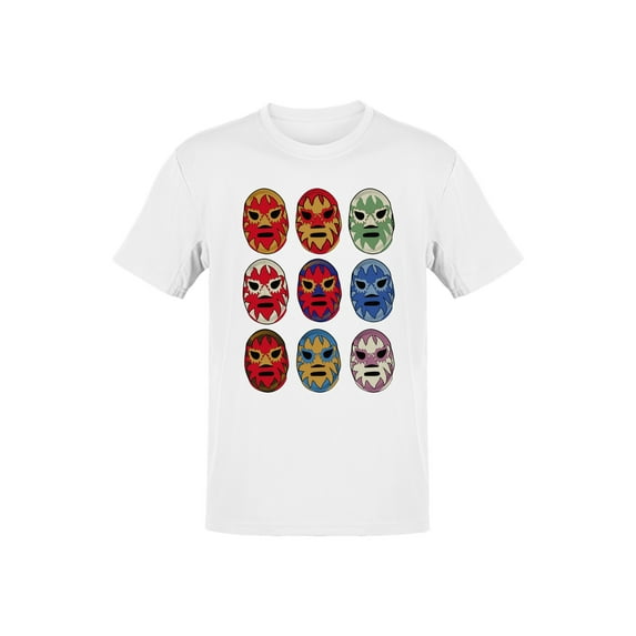 Officially Licensed Legends Of Lucha Libre Colorful Luchador Mask Collection Men's T-shirt
