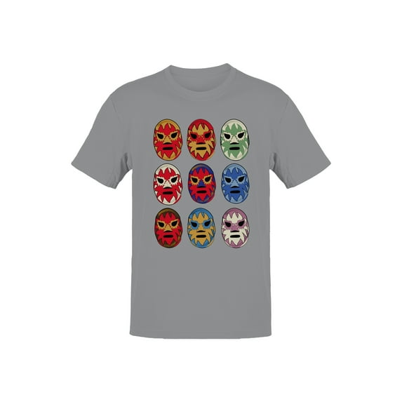 Officially Licensed Legends Of Lucha Libre Colorful Luchador Mask Collection Men's T-shirt
