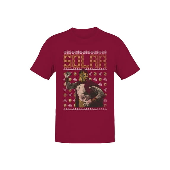 Officially Licensed Legends Of Lucha Libre Festive Luchador Holiday Design Men's T-shirt