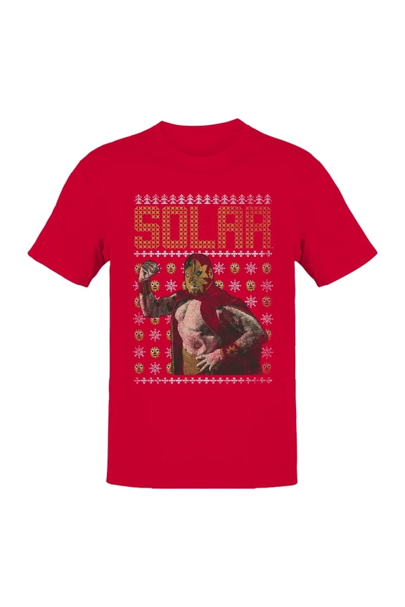 Officially Licensed Legends Of Lucha Libre Festive Luchador Holiday Design Women's T-shirt