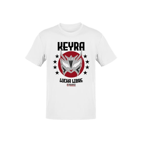 Officially Licensed Legends Of Lucha Libre Silver Mask Emblem on Red Circle Women's T-shirt