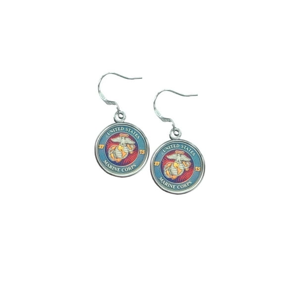 Marine Corps Seal, Marine Black, Marine Green or EGA Earrings | Made in the USA | Officially Licensed