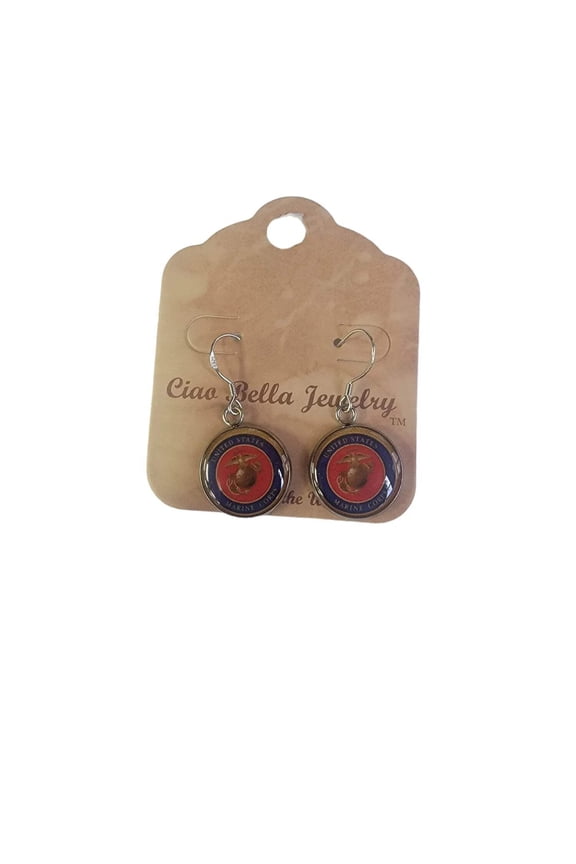 Officially Licensed Marine Corps Seal or Eagle Globe and Anchor Earrings - A Proud Symbol of Service and Sacrifice