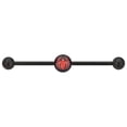 thumbnail image 1 of Officially Licensed Marvel Comic Black PVD Steel Red Spiderman Logo Industrial Barbell 14 Gauge 38mm, 1 of 2