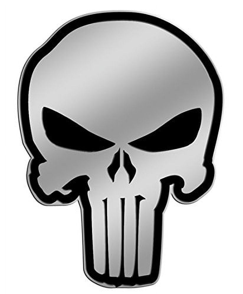 Sticker - Black Punisher Logo Marvel Comic Hero Skull RUB-ON Decal Gift  #50009