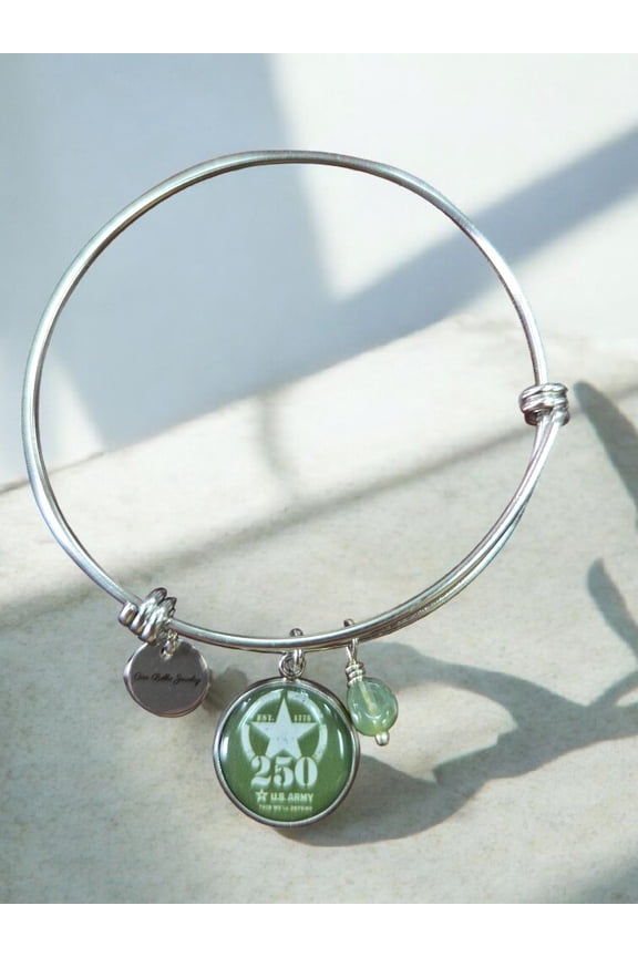 Officially Licensed Military Bangle Bracelet – 250th Anniversary Made in USA (Army, Navy, Marine)