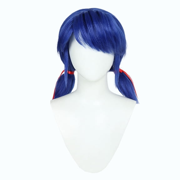 [Officially Licensed] Miraculous Ladybug Wig Anime Blue Wig with Short Pigtail for Halloween