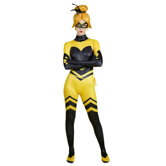 [Officially Licensed] Miraculous Queen Bee Costume for Women Superhero Bodysuit for Halloween, S