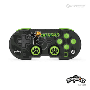 Officially Licensed Miraculous x Hyperkin Limited Edition Pixel Art Bluetooth Controller for Switch, Switch OLED, Windows 10/11, PC, Mac, Android, iOS (Cat Noir)