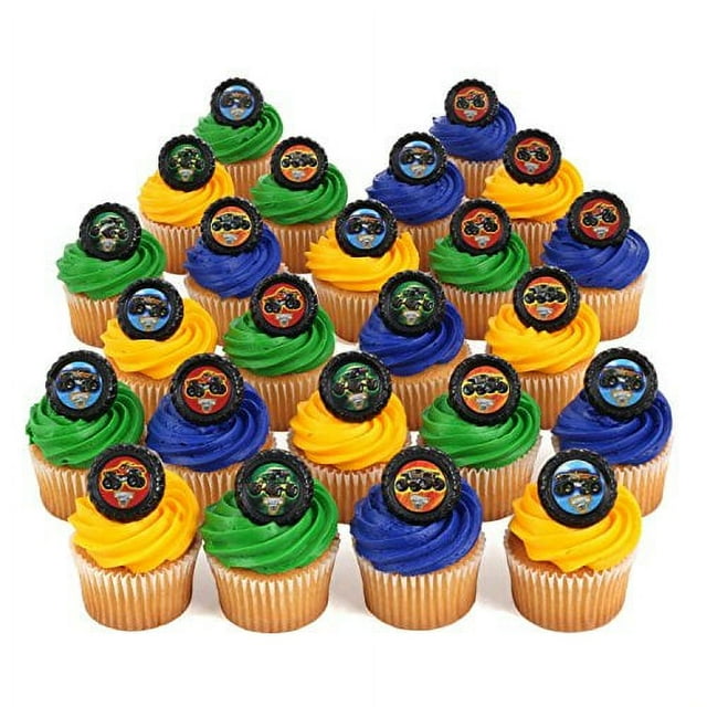 Officially Licensed Monster Jam Party Cake Toppers, by DecoPac 24 Count