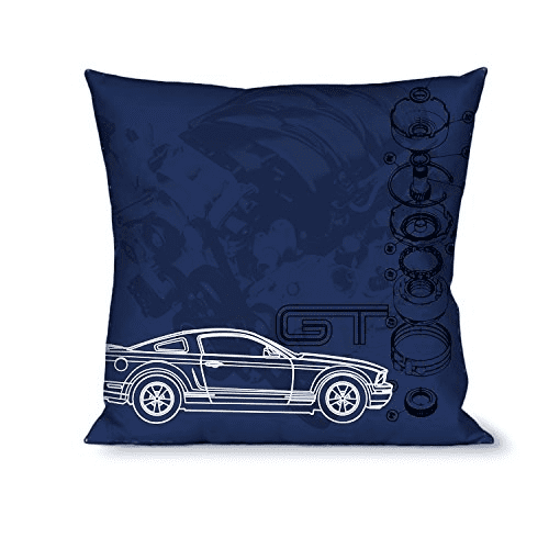 Officially Licensed Mustang GT + Mustang Tri-Bar Pillow
