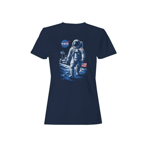 Officially Licensed NASA Astronaut Lunar Walk Design Women's T-shirt