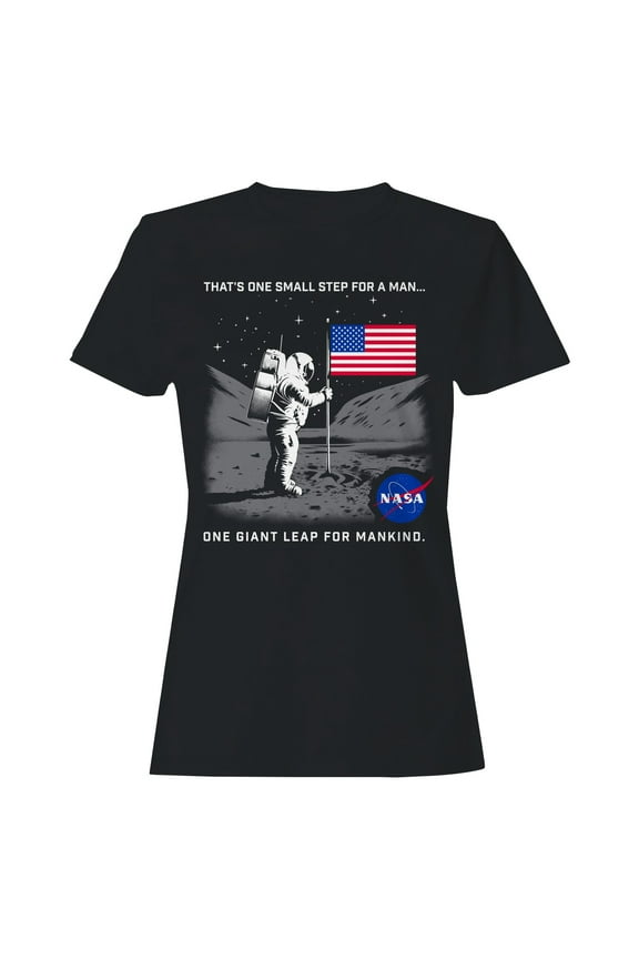 Officially Licensed NASA Moon Landing Astronaut Poster Women's T-shirt