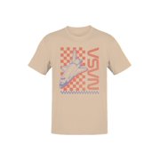 Officially Licensed NASA Retro Space Shuttle Checkered Mens T-shirt